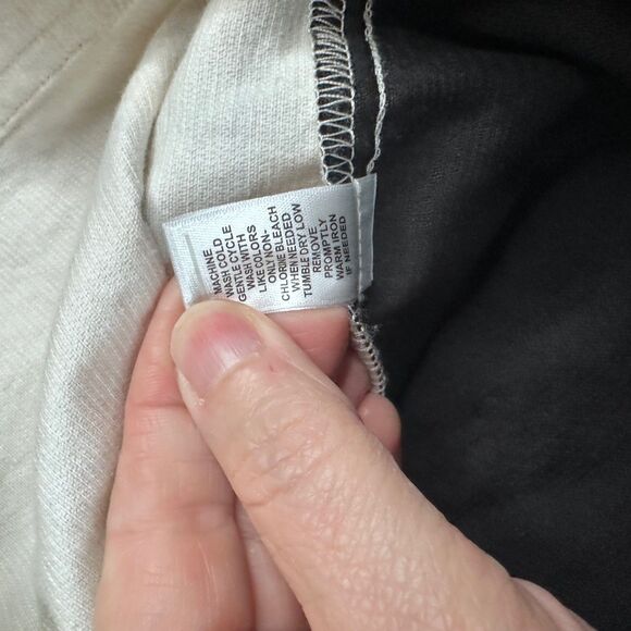 Cato Women’s 26/28W Corduroy Shirt Black White Colorblock Long Sleeve Button-Up - Picture 5 of 5